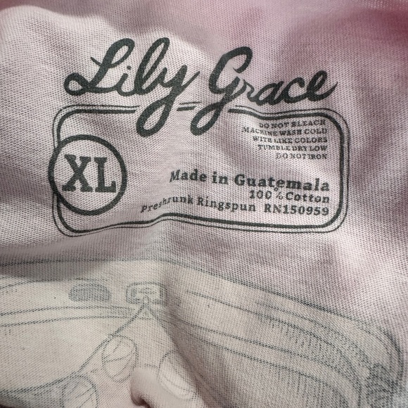 Lily Grace Pregame or Bust Graphic T-Shirt, Pink Tailgate Theme Size XL - Picture 3 of 12
